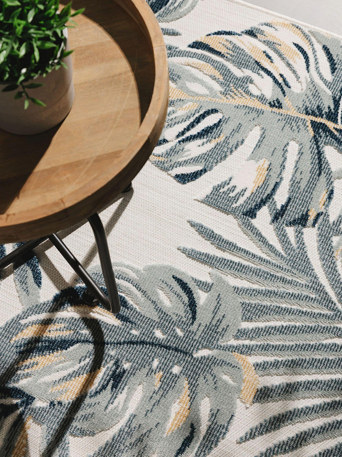 OUTDOORTEPPICH Flora Multicolor 80x150 cm - Creme, Kunststoff (80/150cm) - benuta