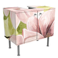WASCHBECKENUNTERSCHRANK Magnolie errötet II 60/55/35 cm - Rosa, Holzwerkstoff (60/55/35cm) - Bilderwelten