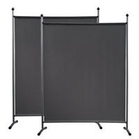 PARAVENT 2 Stück 1-tlg. 150x190 cm Grau - Grau, Metall (150/190cm) - QUICK STAR