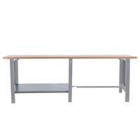 WERKBANK Buffalo Wood HxBxT 86,5 x 260 x 75 cm Traglast 1000 kg Grau - Grau, Metall (260/86.5/75cm) - PROREGAL