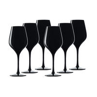 WEINGLÄSER Exquisit schwarz 350 ml 6er Set - Schwarz, Glas (0.35L) - Stölzle Lausitz