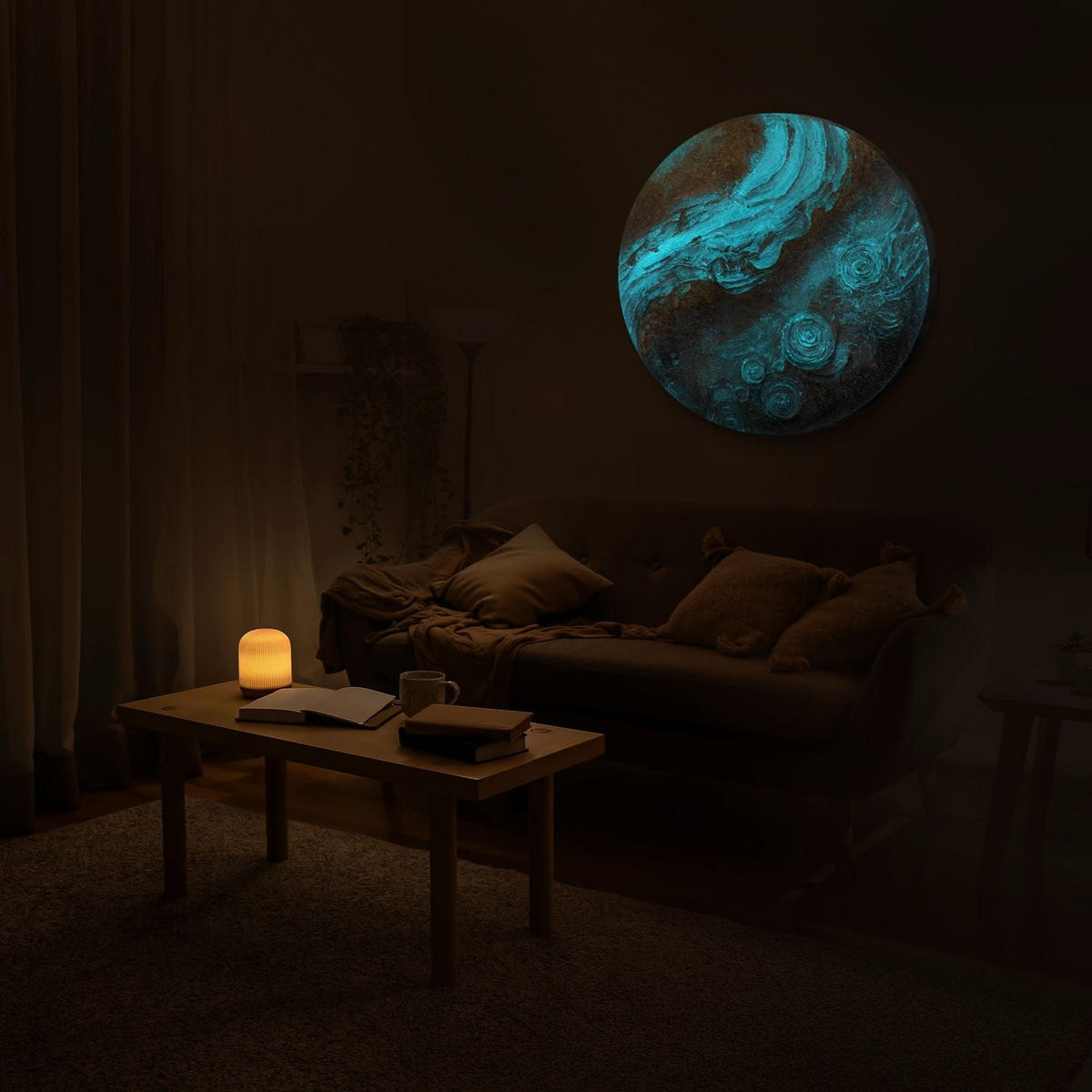 GEMÄLDE Sirius auf Keilrahmen 90 cm - Multicolor, Holz (90/90cm) - YS-art gallery