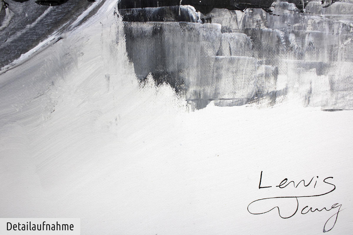 ACRYLBILD HANDGEMALT 80/80 cm - Grau, Holz/Textil (80/80cm) - KUNSTLOFT