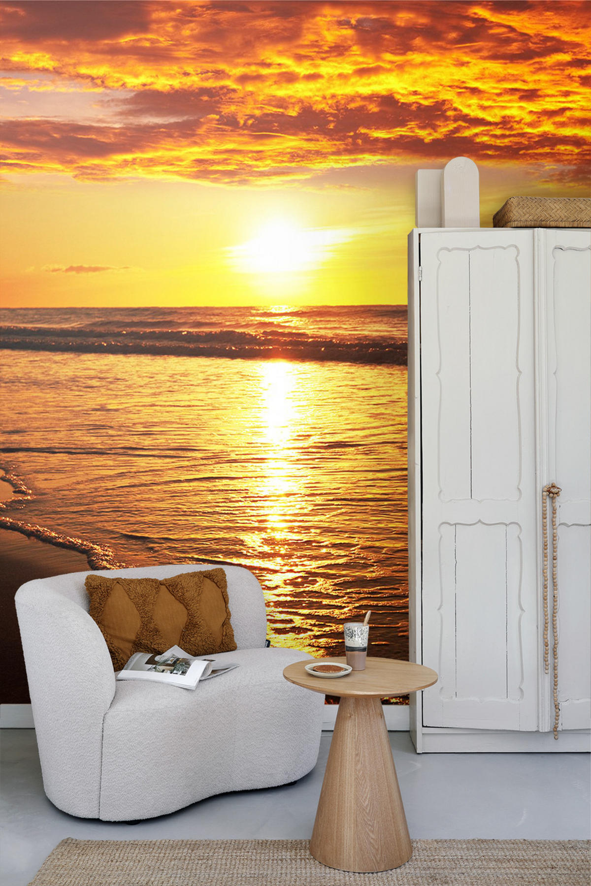 FOTOTAPETE Meerblick 375 x 270 cm - Orange, Papier (375/270cm) - Sanders & Sanders