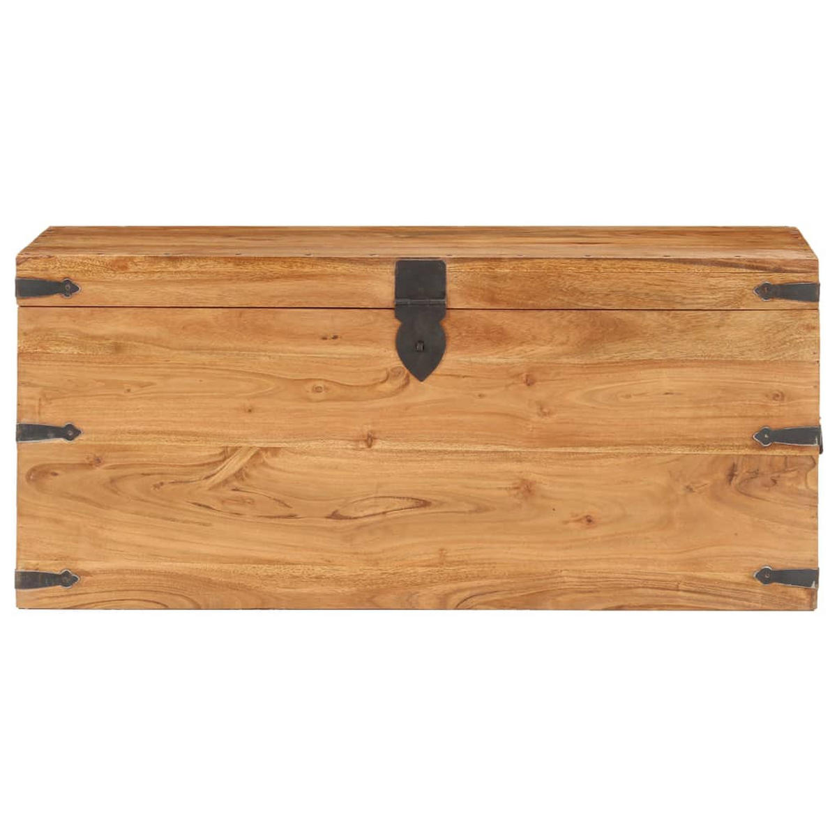 TRUHE 90X40X40 CM MASSIVHOLZ AKAZIE - Braun, Holz - vidaXL