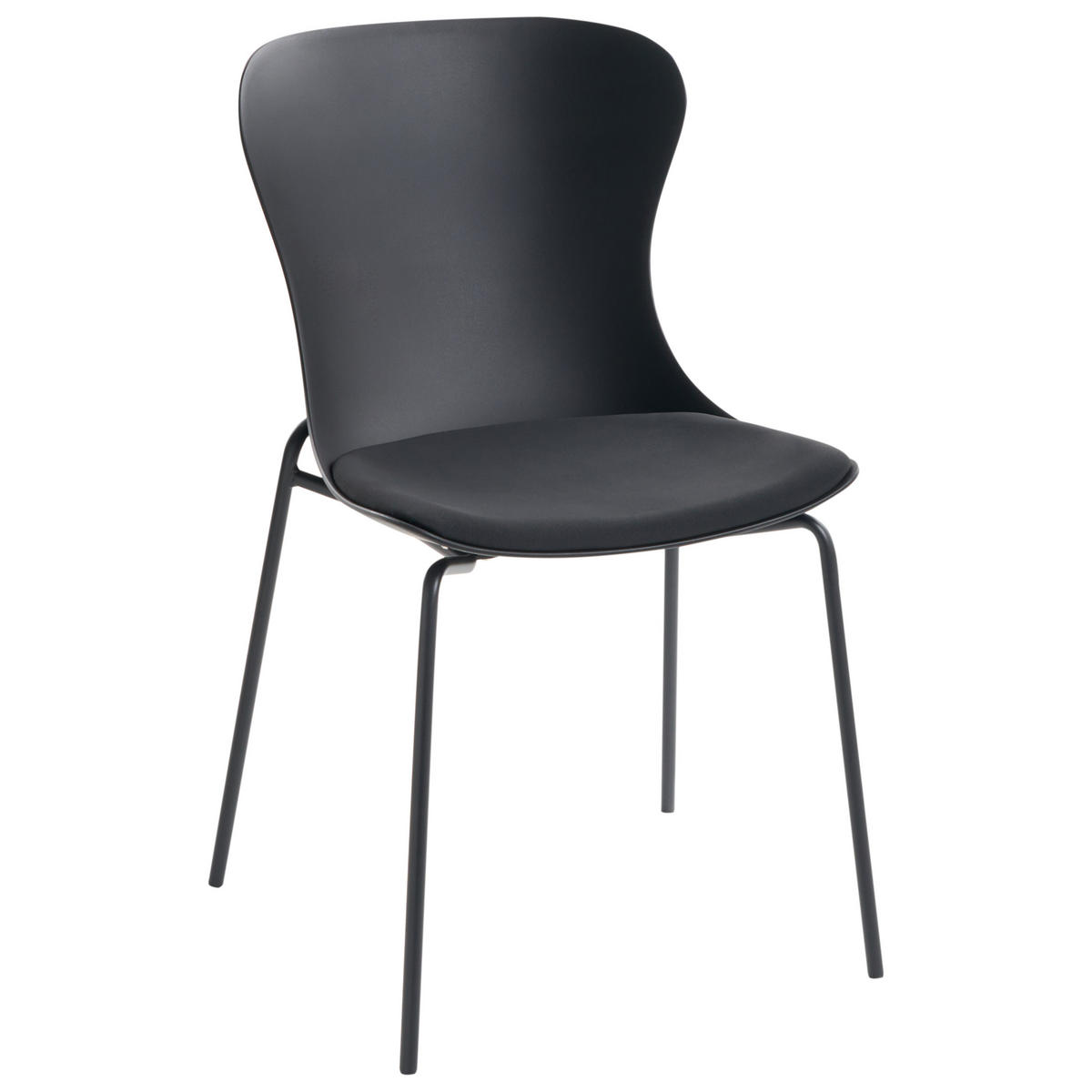 ESSZIMMERSTUHL 2er-Set Schwarz Pitsburg - Schwarz, Kunststoff (49/84/52cm) - Beliani