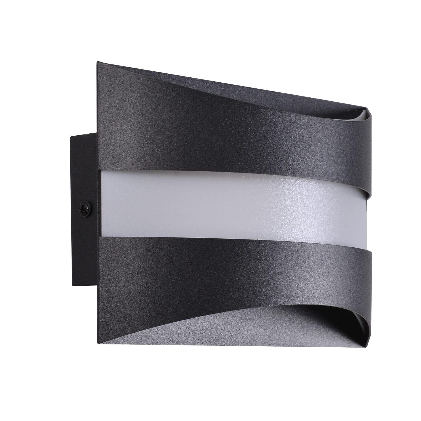 LED WANDLEUCHTE BUSH Ⅲ 21/13/8 cm - Schwarz, Metall (13/8/21cm) - Nettlife