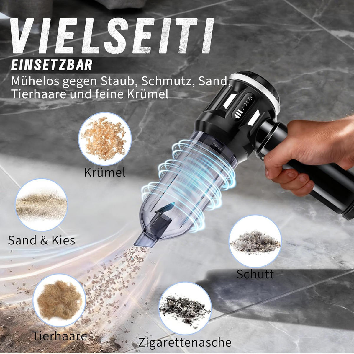 STAUBSAUGER 21.7/20/6.8cm - Schwarz, Glas (21.7/6.8/20cm) - Nettlife