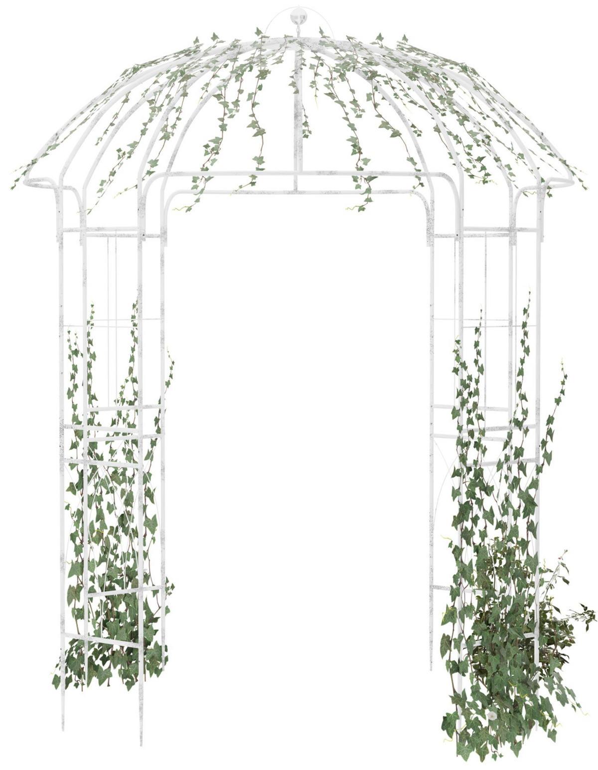 PAVILLON 200/200/270 cm Metall Antik Weiß - Weiß, Metall (200/270/200cm) - CLP