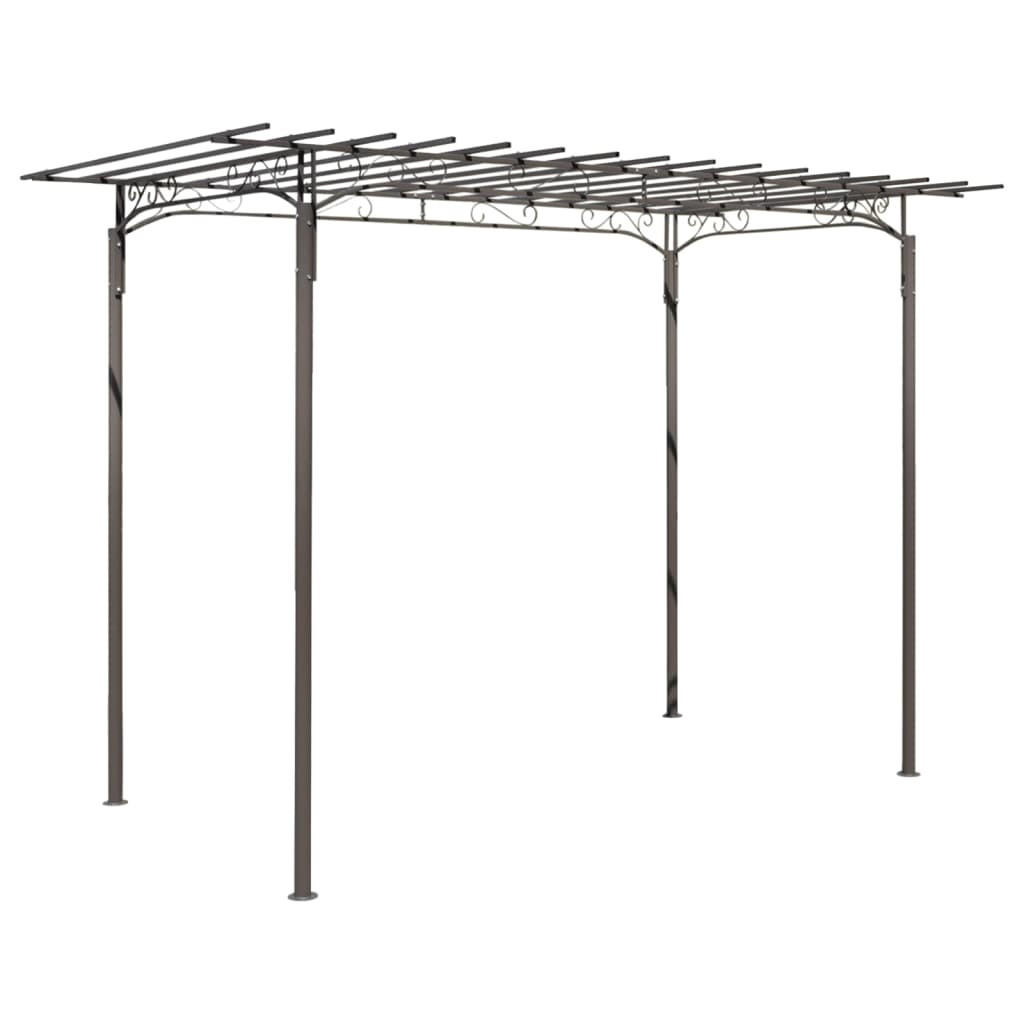 STAHL Pavillon Gartenlaube Gartenhaus Laube Gartenhaus - Silberfarben, Metall (190/220/320cm) - vidaXL