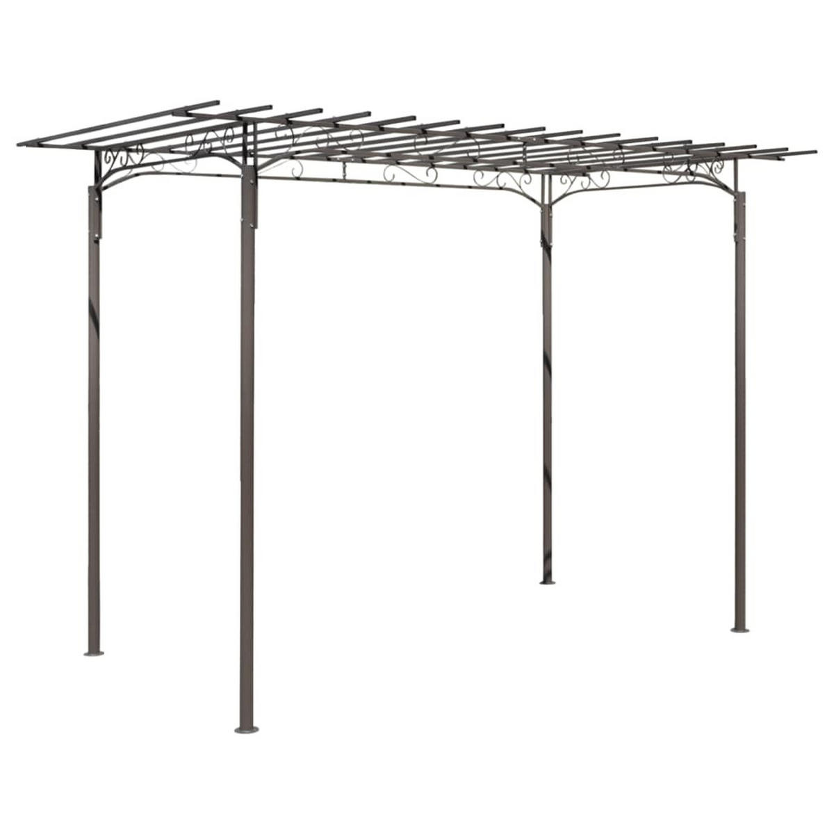 STAHL Pavillon Gartenlaube Gartenhaus Laube Gartenhaus - Silberfarben, Metall (190/220/320cm) - vidaXL