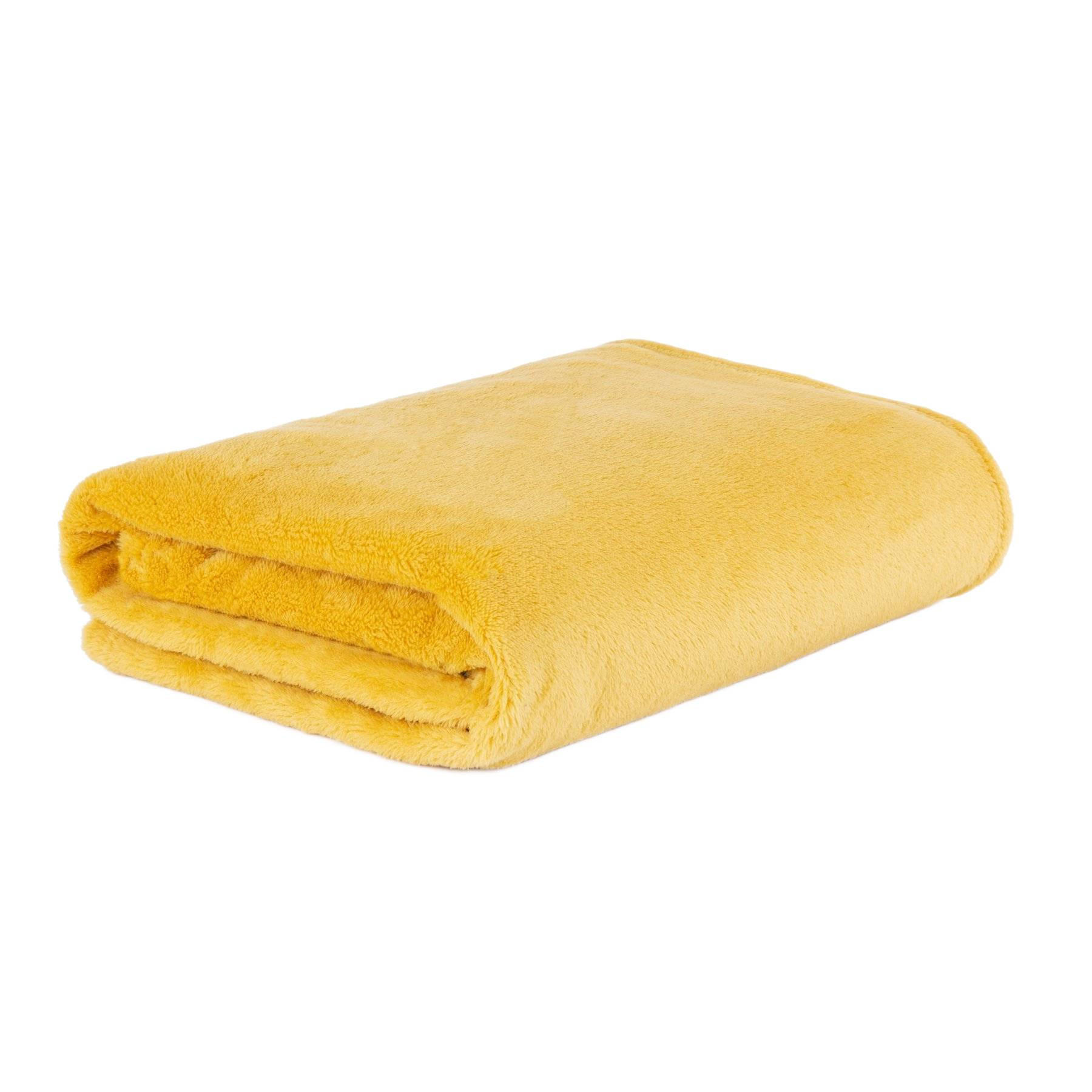 DECKE Rote Senf 150/200 cm - Gelb, Textil (150/200cm) - Homla