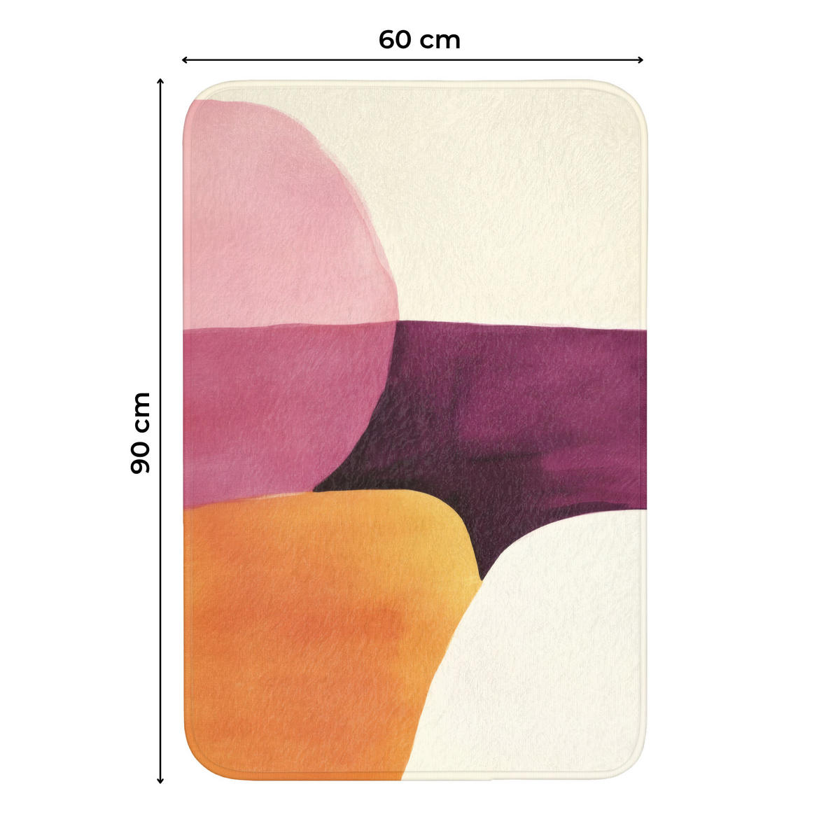WC PŘEDLOŽKA Tvary - abstraktní - barevné 60x90 cm - terakotová, textil/plast (60/1cm) - OnlyWow
