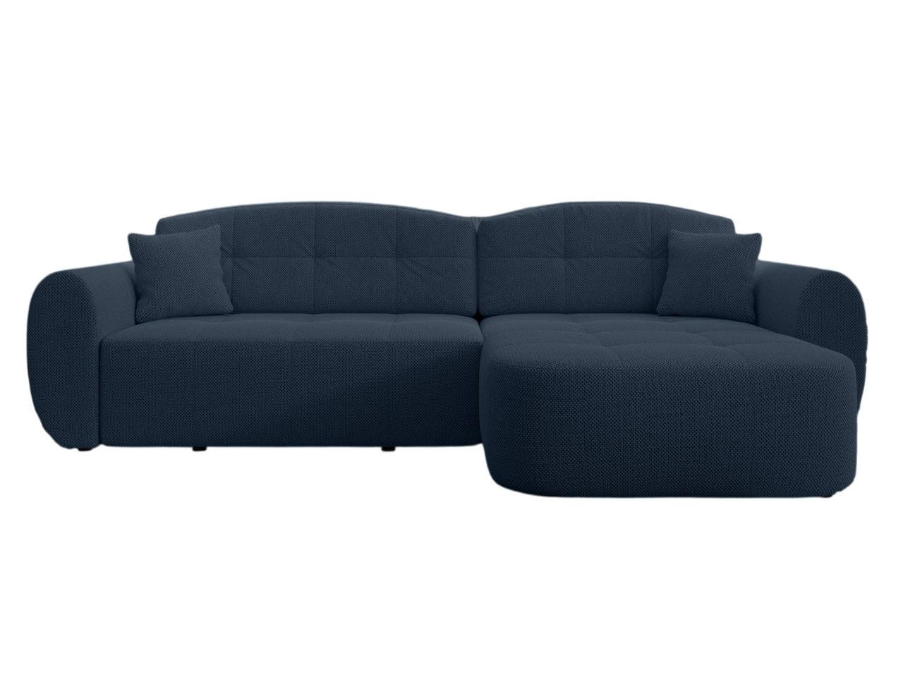 ECKSOFA Avessio Dunkelblau - Schwarz/Dunkelblau, Holz/Kunststoff (282/170cm) - Graingold