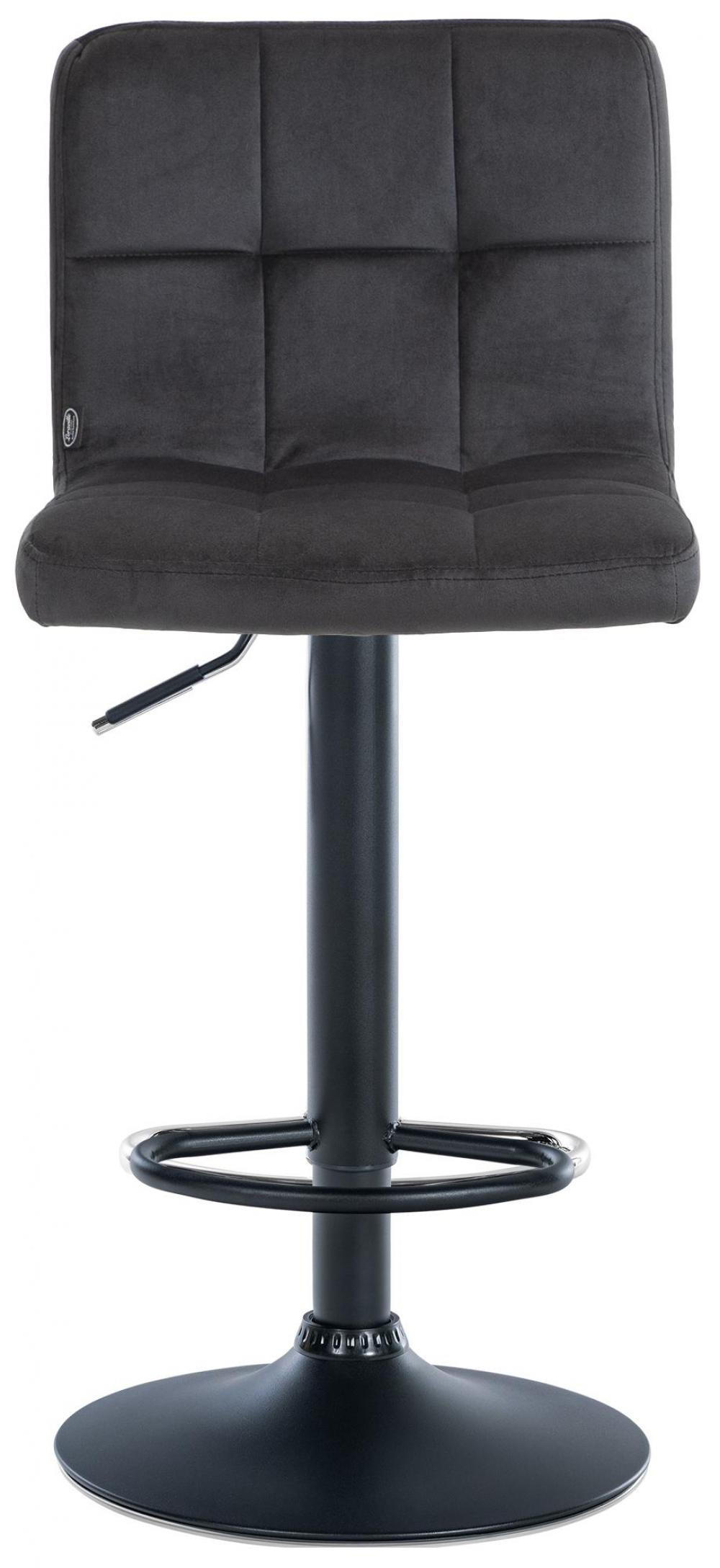 BARHOCKER Samt schwarz - Schwarz, Textil/Metall (46/94/47cm) - CLP