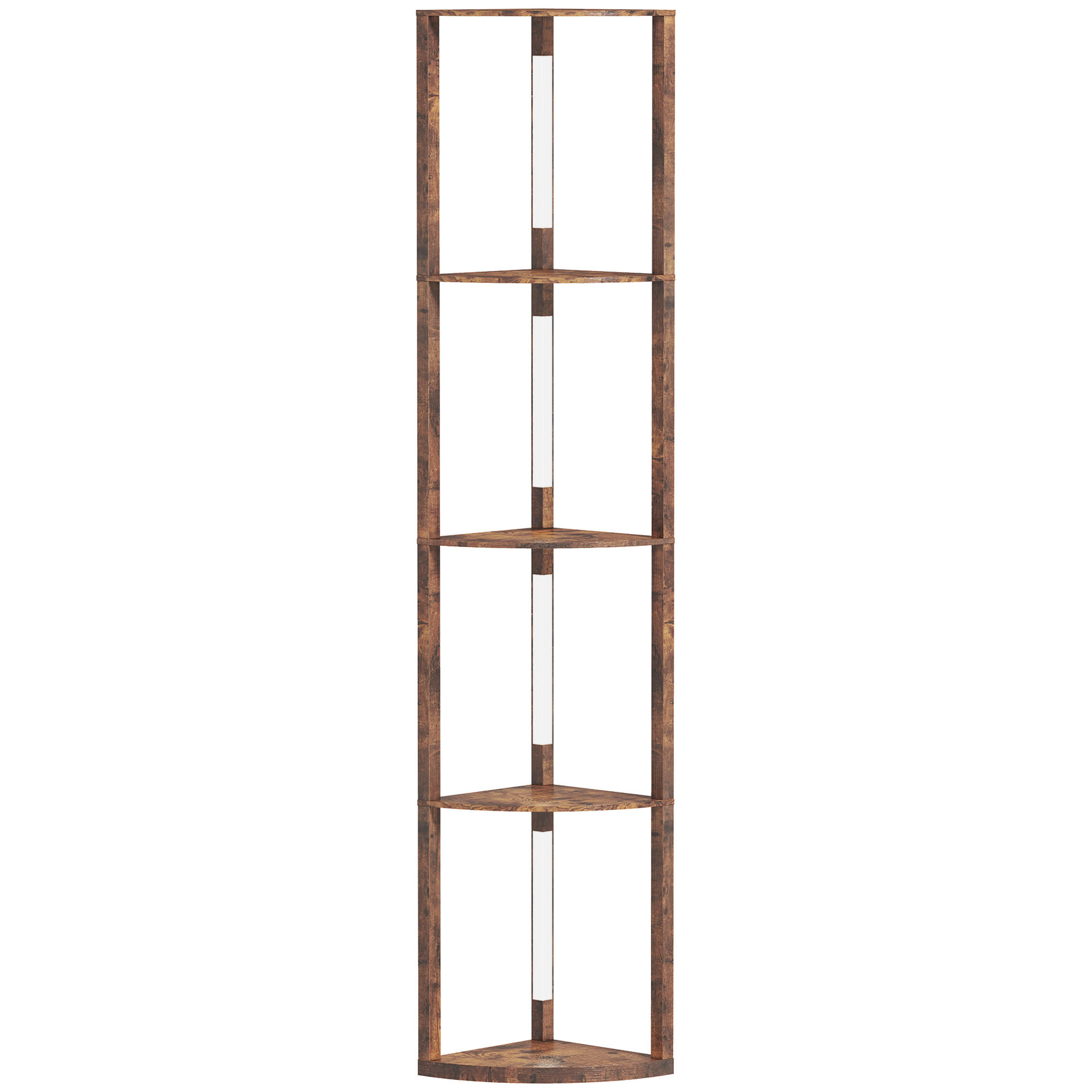 STEHLEUCHTE MDF Rustikal-Braun - Braun, Holzwerkstoff (41/29.5/163.5cm) - HOMCOM