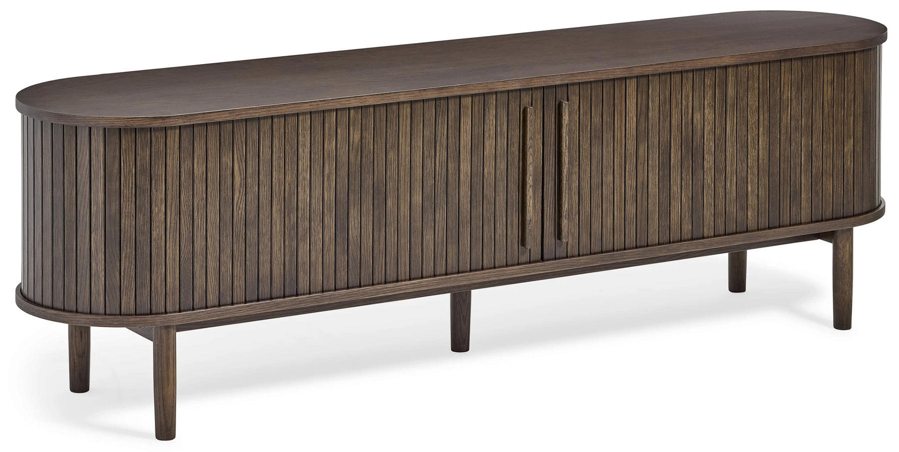 TV stolík Meta, tmavý dub, 180 cm - tmavohnedá, drevo/kompozitné drevo (180/55.6/40cm) - Selsey