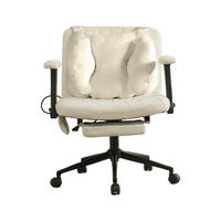 BÜROSTUHL in Beige 55x80x86 cm mit Drehfunktion und verstellbarem Lendenkissen - Beige, Textil (80/86/55cm) - IVMEU