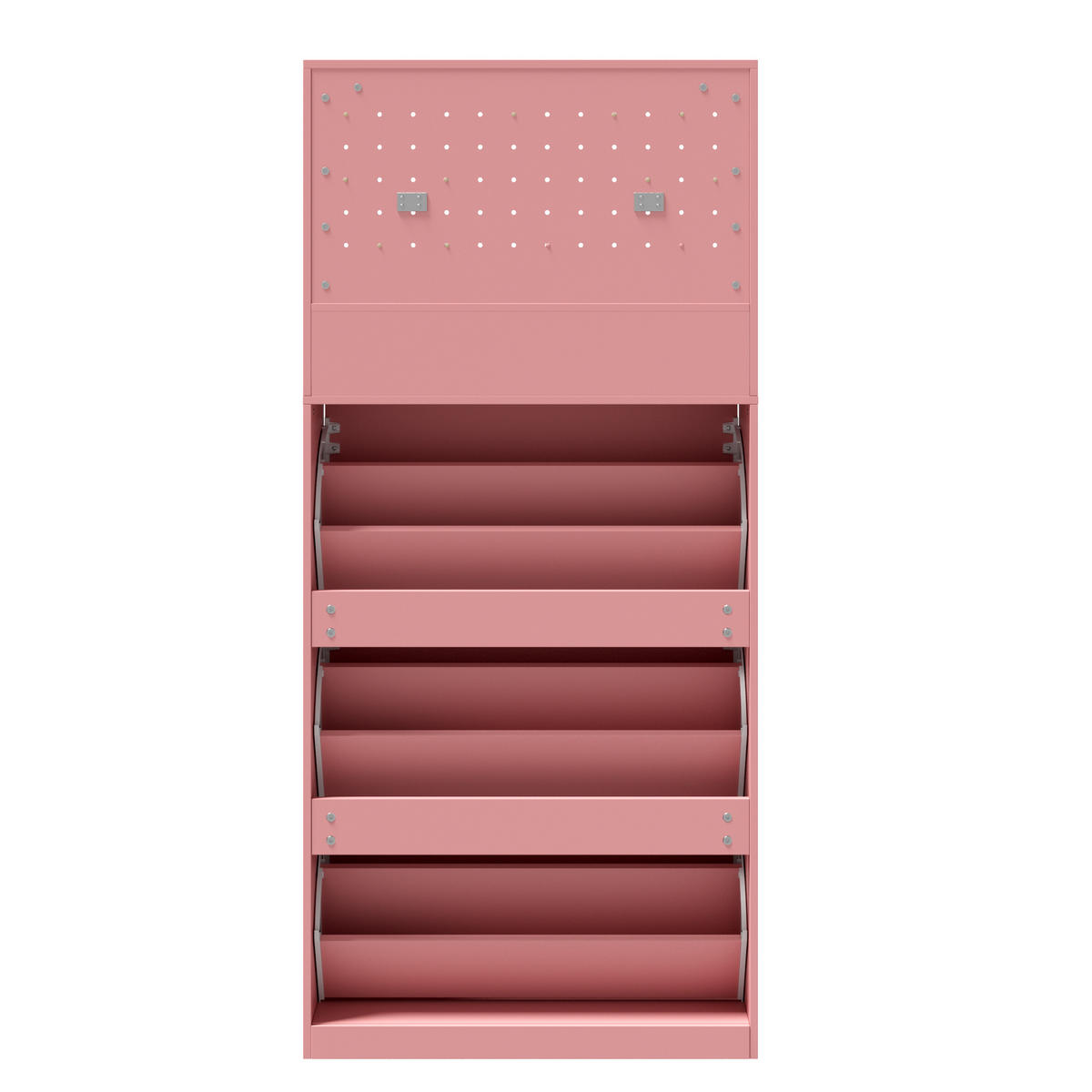 SCHUHSCHRANK 80x24x178.5cm Rosa mit 3 Klappen - Pink, Holzwerkstoff (80/178.5/24cm) - FLIEKS