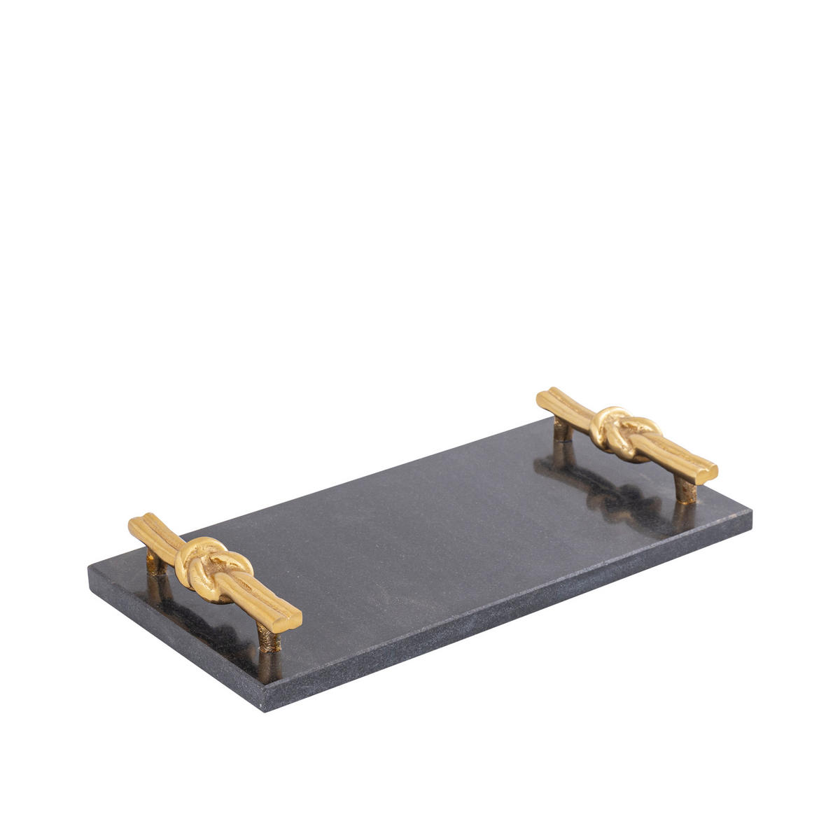 TABLETT Aimie Schwarz 40/20/5cm - Schwarz, Stein (20/5/40cm) - PTMD Collection