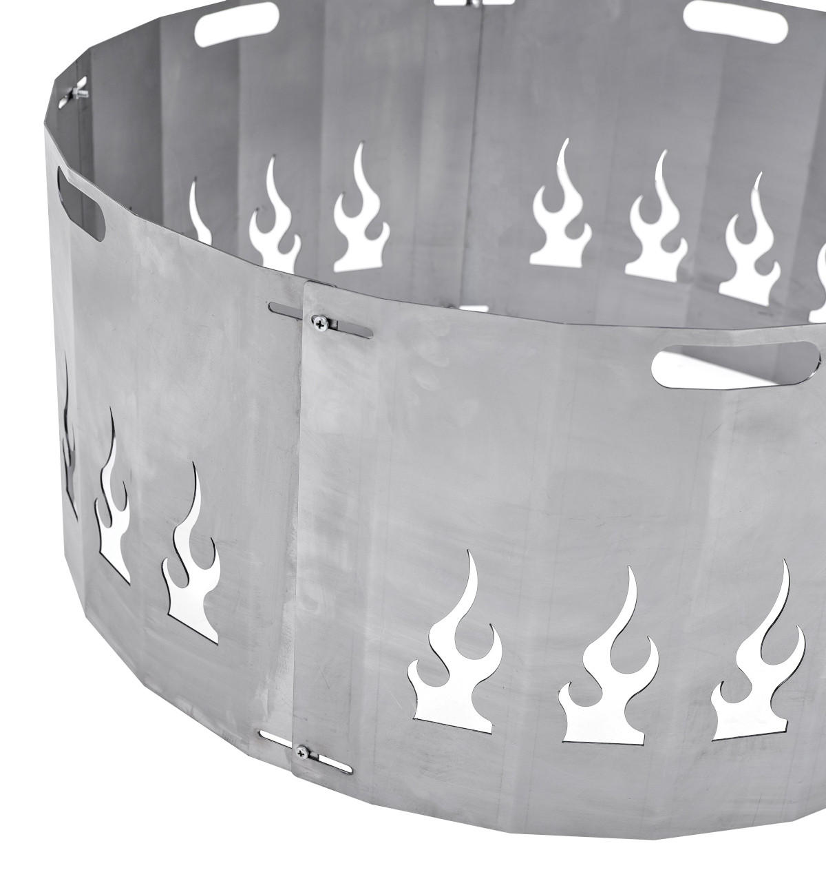 FUNKENSCHUTZ für Feuerschale Ø 80 cm aus Stahl 1,5 mm robust - Grau, Metall (75/30/75cm) - The Favilla