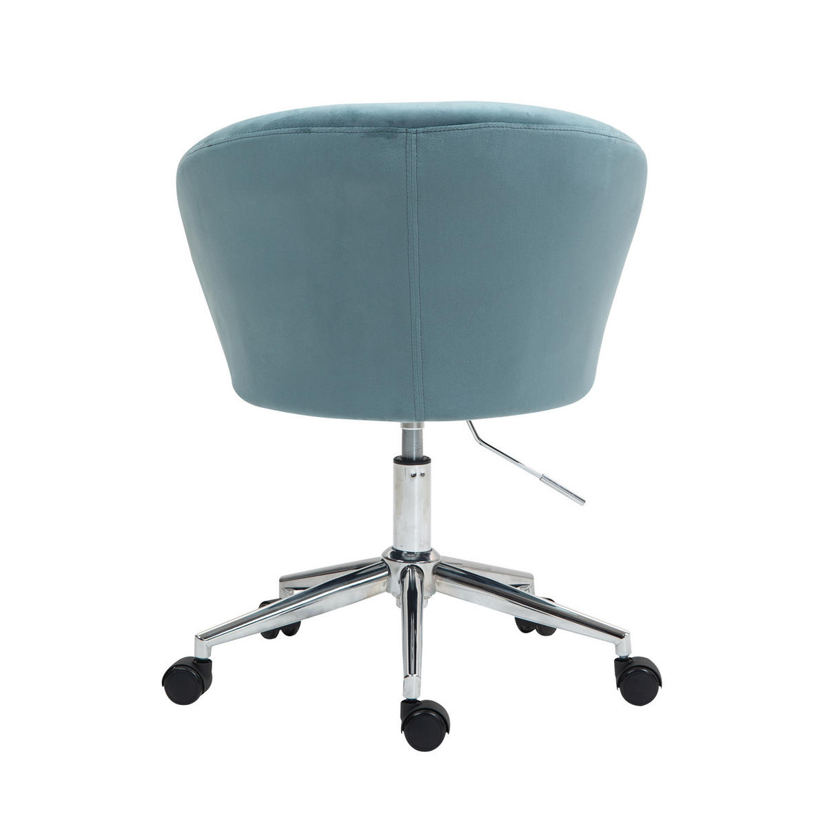 SCHREIBTISCHSTUHL LOUISA Blau - Blau/Silberfarben, Textil/Metall (56/88/56cm) - SVITA