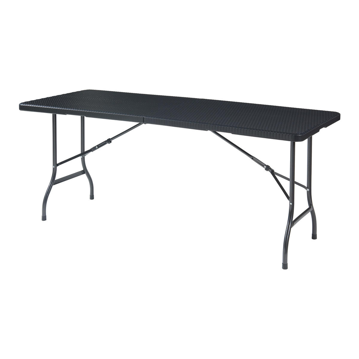 KLAPPTISCH Mark - Schwarz, Kunststoff/Metall (75/180/72cm) - [en.casa]