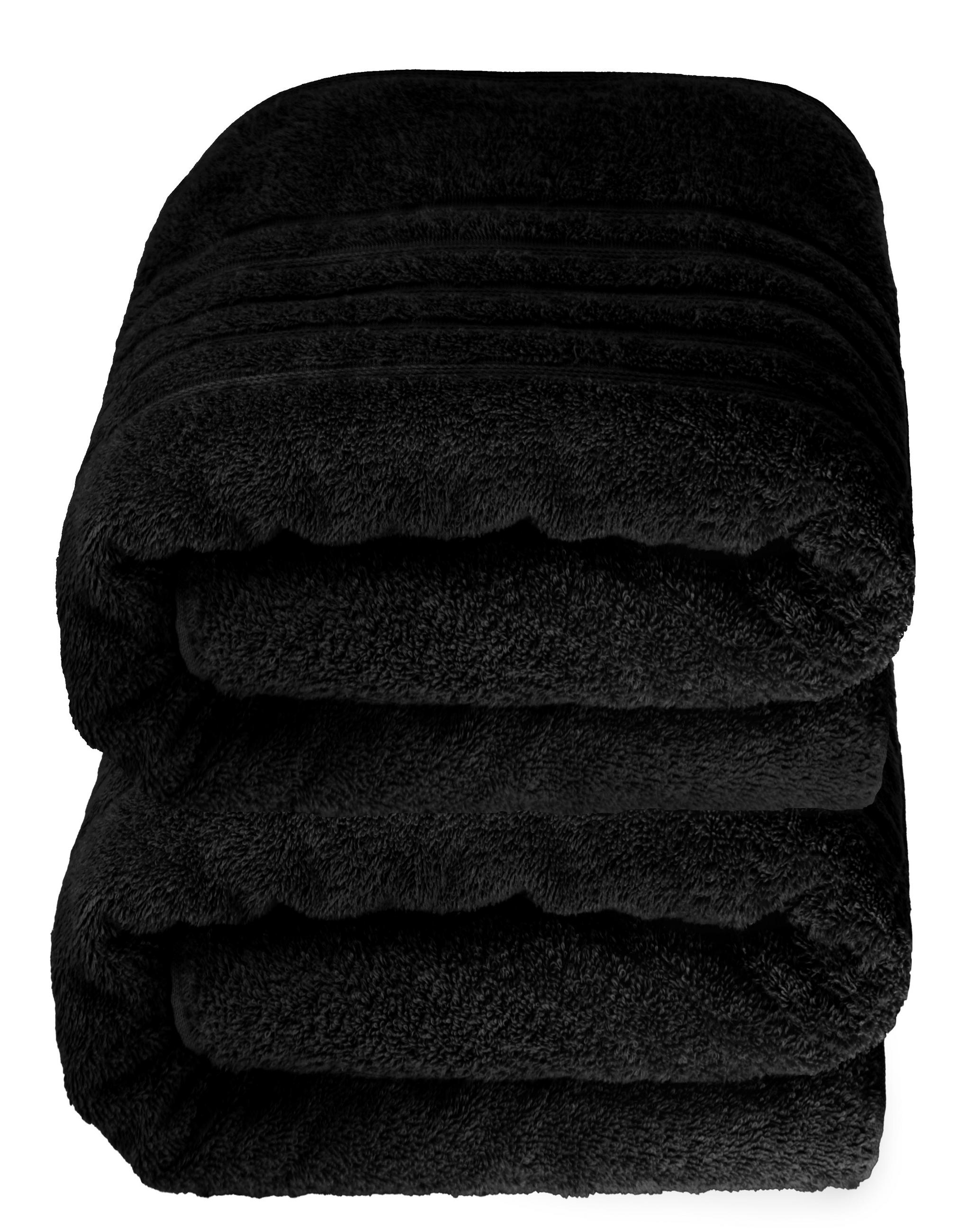SAUNATUCH 80x200 cm 2er Set London Schwarz - Schwarz, Textil (80/200cm) - Lashuma
