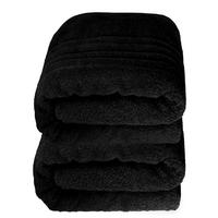 SAUNATUCH 80x200 cm 2er Set London Schwarz - Schwarz, Textil (80/200cm) - Lashuma