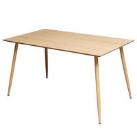 ESSTISCH - Echtholzfurnier / Metall - Eichefarben, Holzwerkstoff/Metall (80/140/75cm) - home24