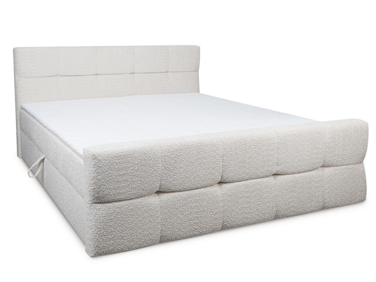 BOXBETT Modena 1 hellbeige 180/200 cm - Beige, Textil (180/200cm) - wonello