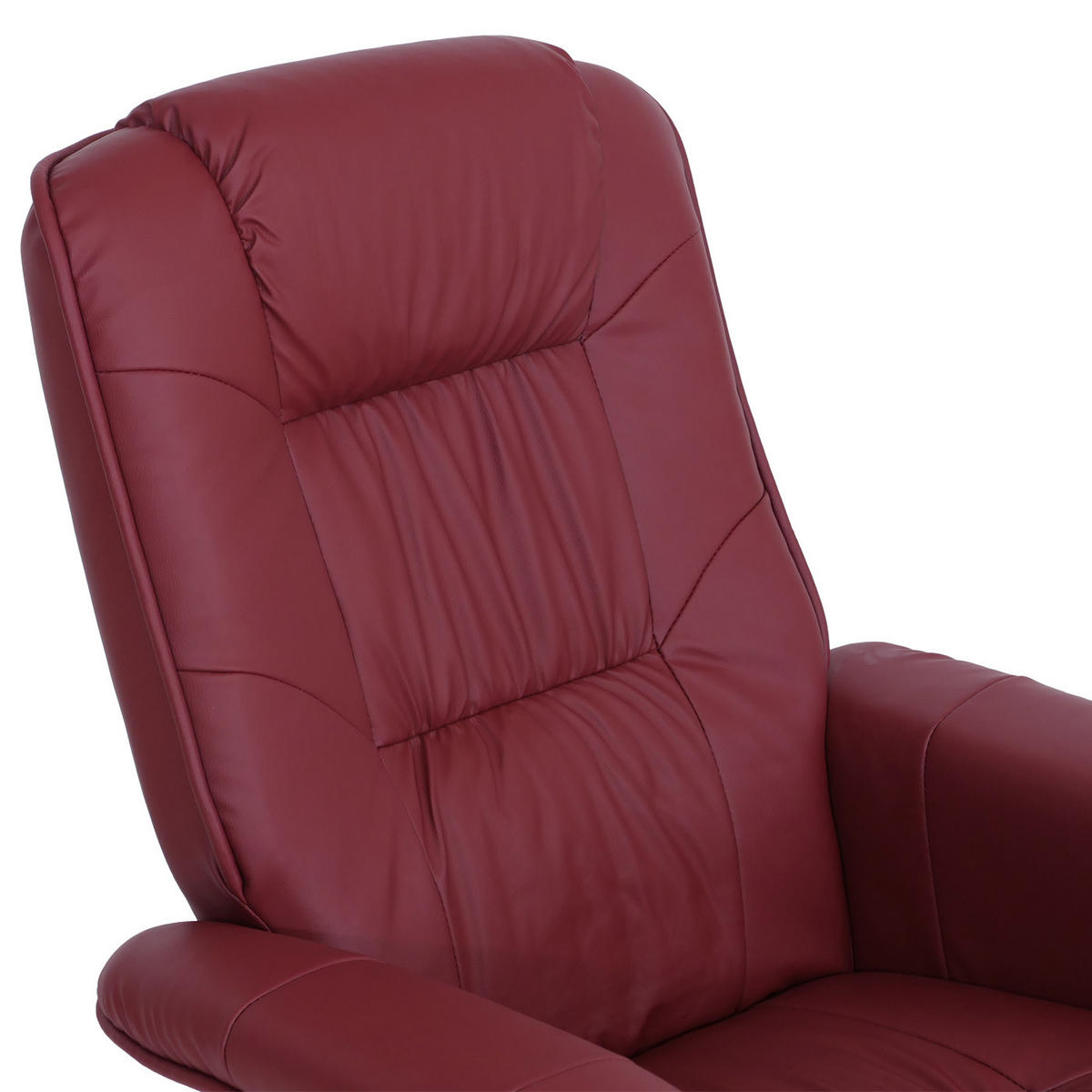 RELAXAČNÉ kreslo so stoličkou Bordeaux - bordová, textil (80/100/105cm) - MCW