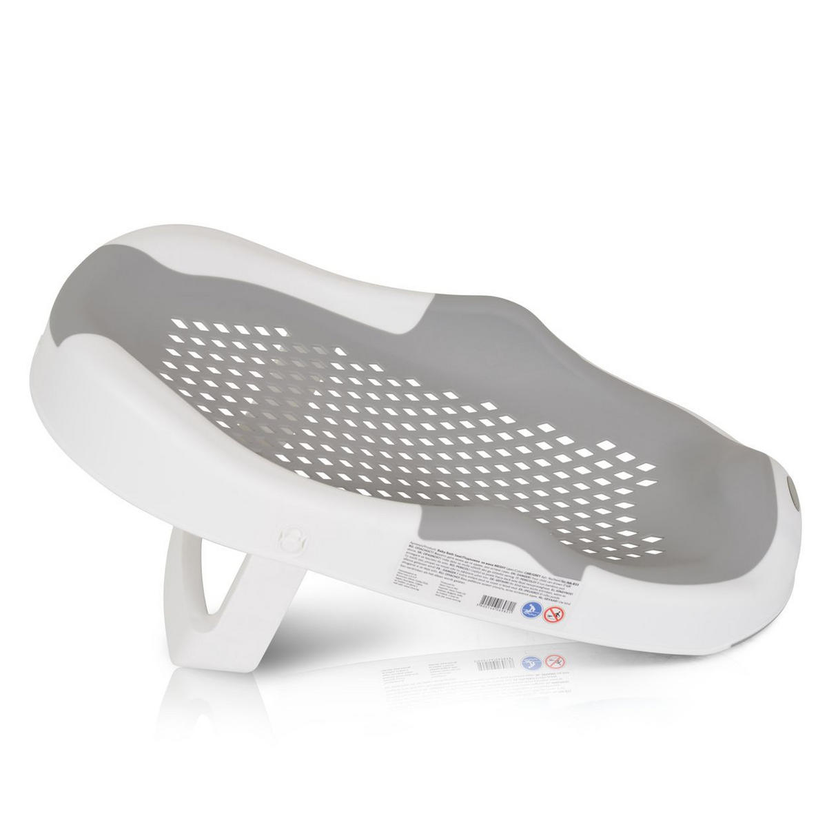 BABYBADEWANNE Badesitz Meshy grau faltbar rutschfest Wanneneinlage ab Geburt - Grau, Kunststoff (30/55cm) - Moni