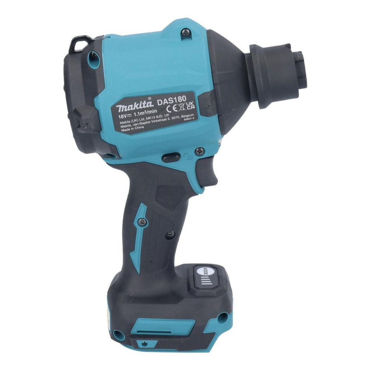MAKITA DAS 180 Z Akku Gebläse 18 V Brushless Solo - ohne Akku, ohne Ladegerät - Multicolor, Kunststoff (260/190/100cm) - Makita
