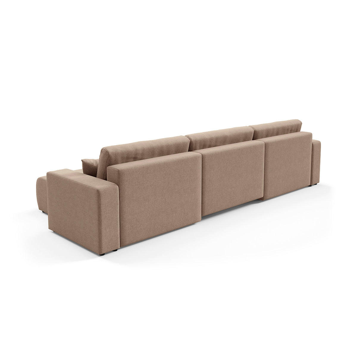 PANORAMASOFA Giulia 5 Sitzplätze Beige - Beige, Holz (344/82/149cm) - Petits-meubles