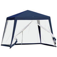 GARTENPAVILLON Metall + Polyester Blau - Blau, Kunststoff/Metall (300/245/300cm) - Outsunny