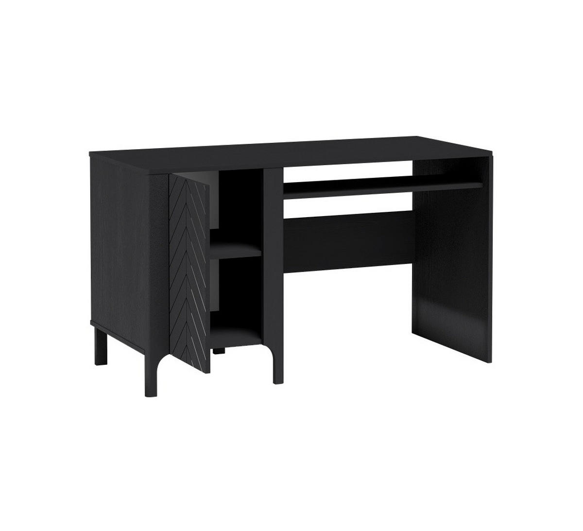 SCHREIBTISCH Malumi MM-9 Schwarz Paintflow - Schwarz, Holzwerkstoff (60/135/77.5cm)