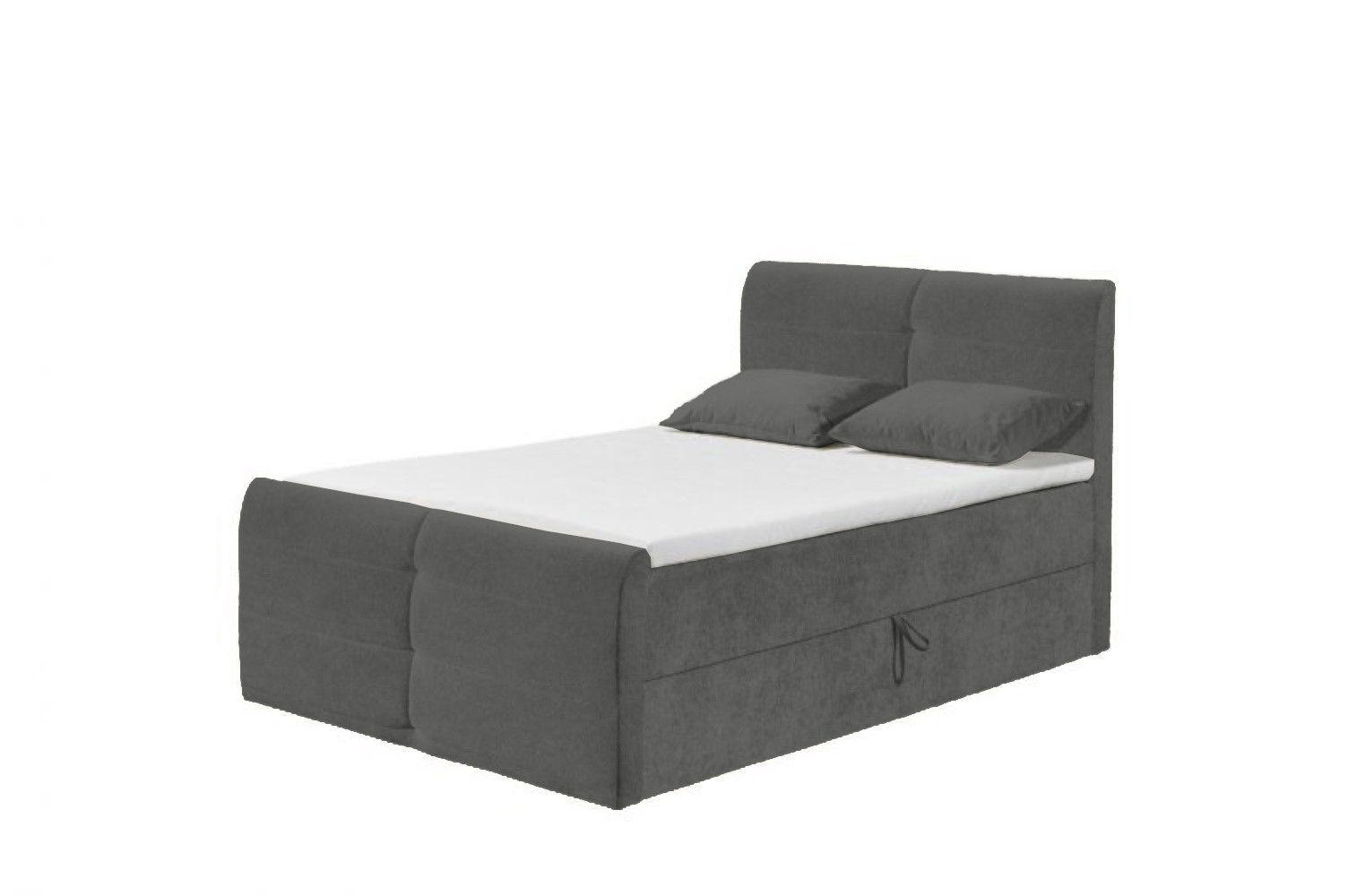 BOXBETT 120x200 inkl. Topper und Bettkasten - Beige/Anthrazit, Holz/Kunststoff (120/200cm) - ed exciting design