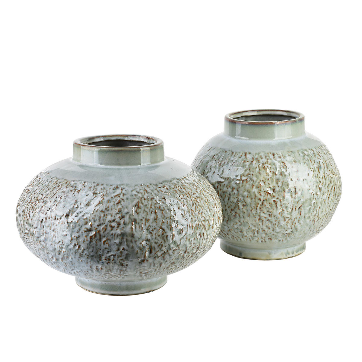 VASE Arina Grün 11/22/20cm - Beige, Keramik (21cm) - Mondex