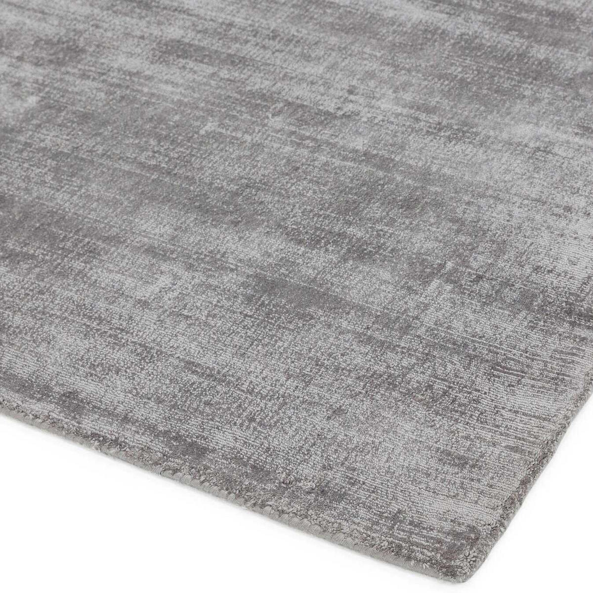 TEPPICH Viskose handgewebt zeitloses Design BARI, Silber 160x230 cm - Silberfarben, Textil (160/230cm) - KADIMA DESIGN