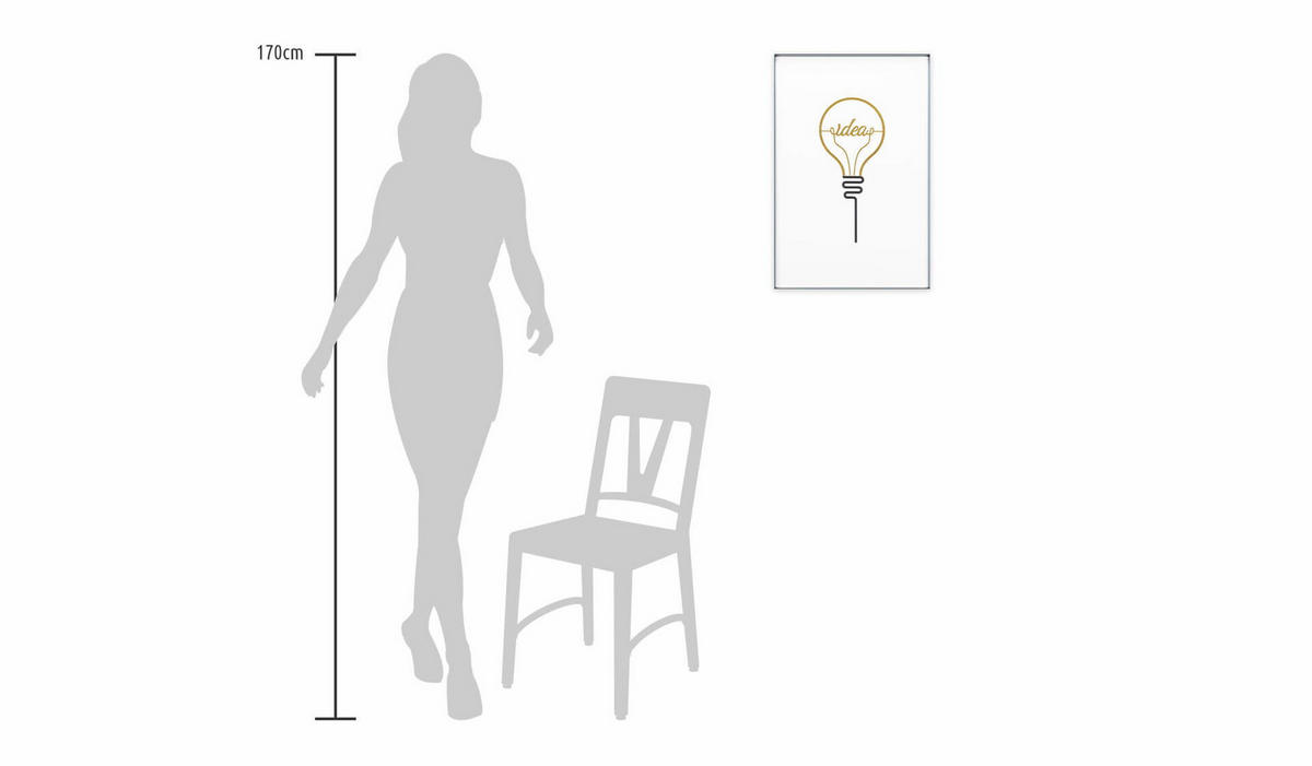 WANDBILD Gold 40/60 cm - Goldfarben/Schwarz, Glas (40/60cm) - KUNSTLOFT