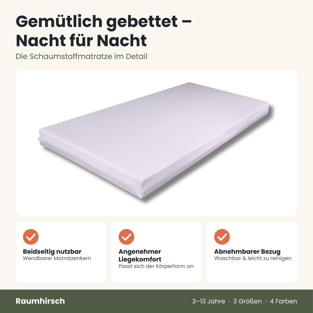 KINDERBETT ohne Motiv 70x140 cm mit Matratze, Schublade, Rausfallschutz & Lattenrost, Weiß - Weiß, Holzwerkstoff (70/140cm) - RAUMHIRSCH FURNITURE