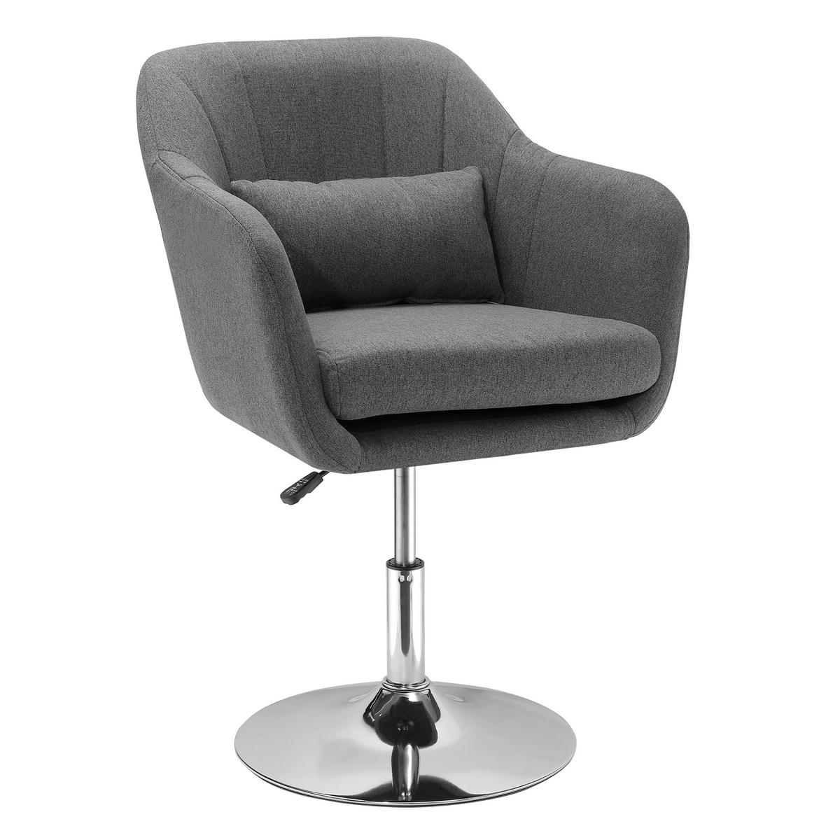 ARBEITSHOCKER Drehhocker Drehstuhl Bürostuhl höhenverstellbar Polyester Grau - Dunkelgrau, Kunststoff (60/91/60cm) - HOMCOM