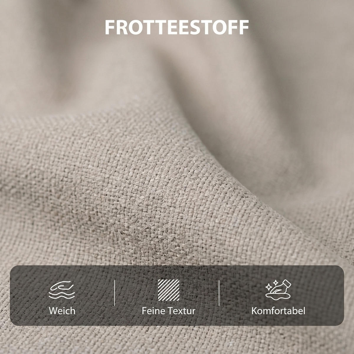 RELAXSESSEL Polyester Hellgrau - Hellgrau/Schwarz, Textil/Metall (92/110/95cm) - HOMCOM