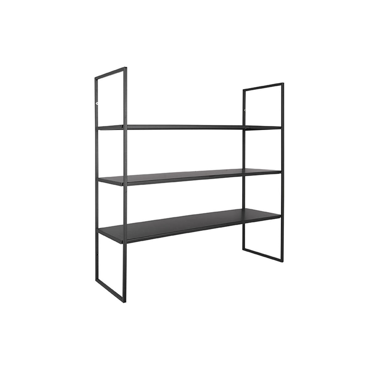 WANDREGAL Level Schwarz 60/20/60 cm - Schwarz, Metall (20/60/60cm) - Present Time