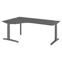 SCHREIBTISCH Serie-XB 120/200/74 cm in Graphitfarben/Graphitfarben - Graphitfarben, Holzwerkstoff (120/200/74cm) - bümö