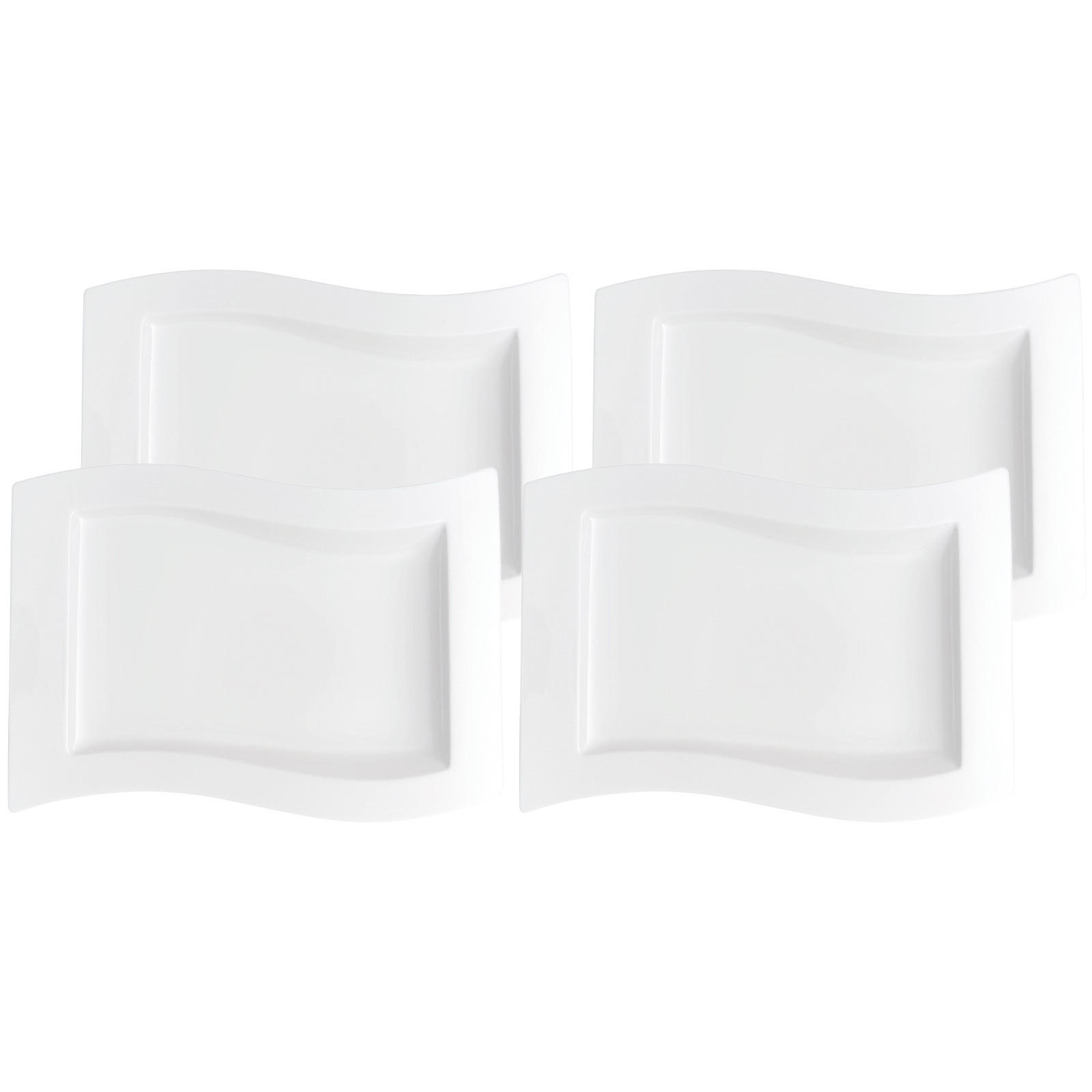GOURMETTELLER NewWave weiß 33 x 24 cm 4er Set - Weiß, Keramik (1cm) - Villeroy & Boch
