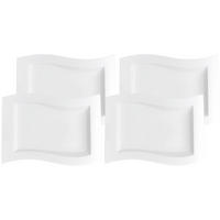 GOURMETTELLER NewWave weiß 33 x 24 cm 4er Set - Weiß, Keramik (1cm) - Villeroy & Boch
