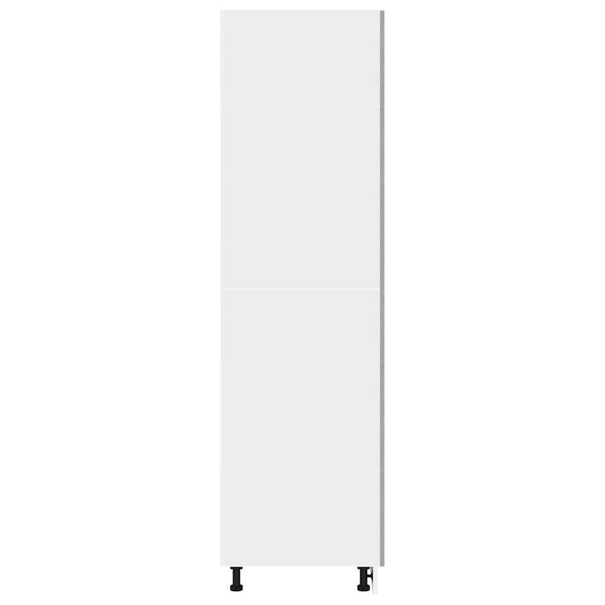 KÜHLUMBAUSCHRANK Lyon Betongrau 60/57/207 Cm Holzwerkstoff - Grau, Holzwerkstoff (57/207/60cm) - vidaXL