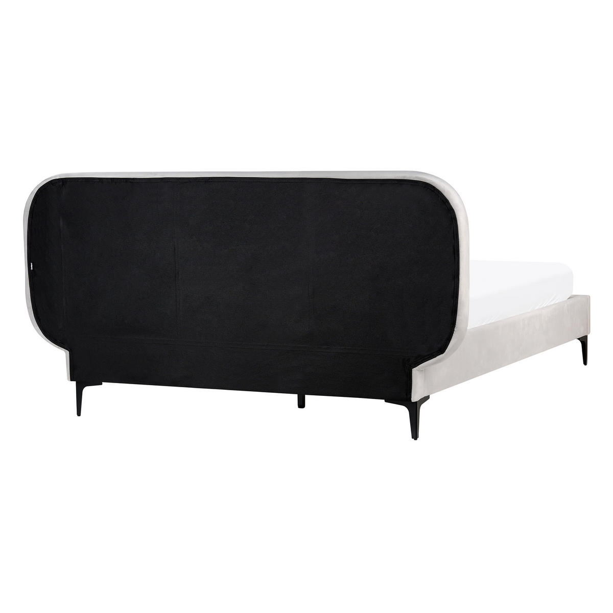 BETT mit Lattenrost 140/200 cm Hellgrau Suzette - Hellgrau, Textil (140/200cm) - Beliani